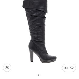 Jessica Simpson Black Knee-High Slouch Boots
